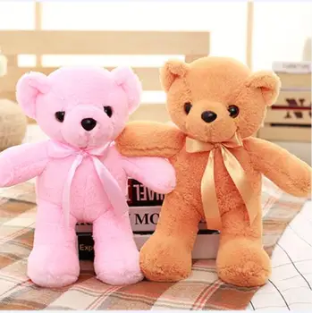 

DOLLMAI High Quality Soft Cotton Baby Brinquedos Animals 35cm pink bear Plush Toys For Girls Baby Birthday gift play house toy