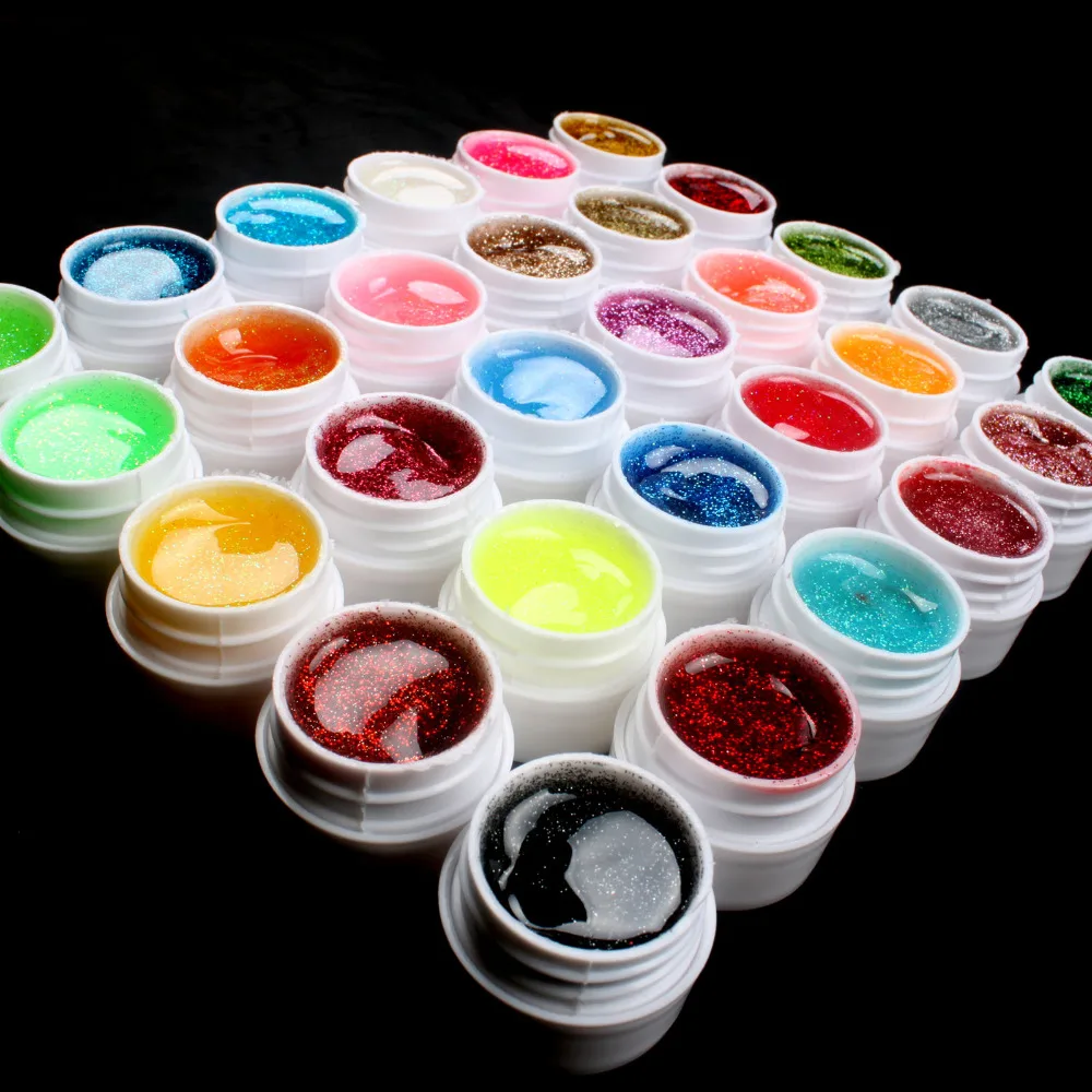 Buy Beautiful 30 PCS Glitter Mix Color UV Builder Gel