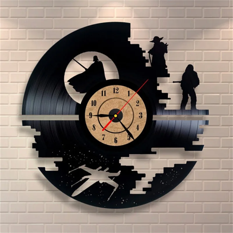 2019 New Arrival CD Vinyl Record Wall Clock Vintage Retro Large