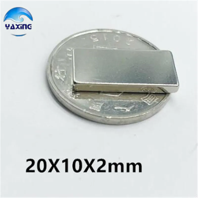 100 шт. неодимовый магнит Блок 20x10x2 мм супер сильным редкоземельных перманентных магнит мощный блок неодимовым магнитом s