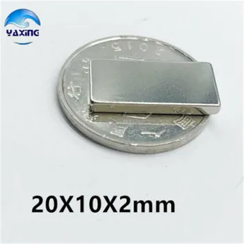 

100pc neodymium magnet block 20 x 10 x 2mm Super Strong Rare Earth Permanet Magnet Powerful Block Neodymium Magnets