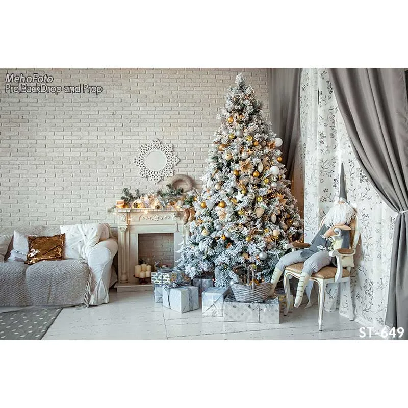 

4X2.5M Vinyl Photography Background Christmas tree Background Children Baby Photography Backdrops for Photo Studio ST-649