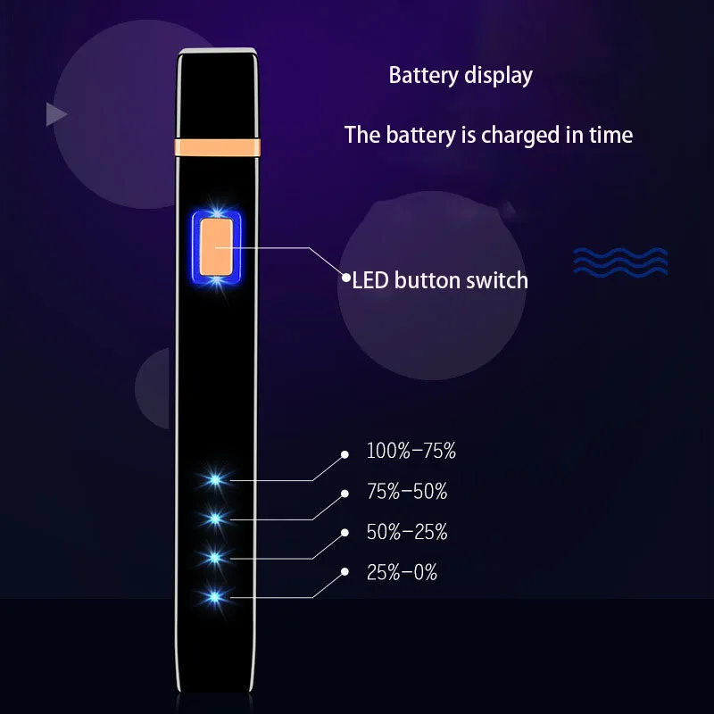 Новинка, Электронная зажигалка с двойной дугой, USB, металлическая перезаряжаемая, ветрозащитная, беспламенная, электрическая зажигалка, плазменная Зажигалка для сигар