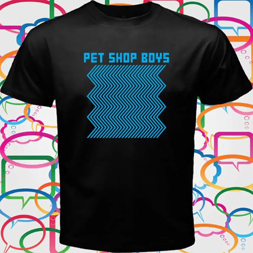 Pet Shop/Мужская черная футболка с электроприводом для мальчиков размеры S до 3XL