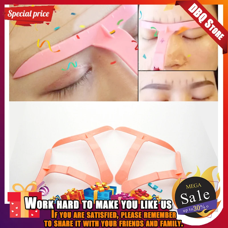 

Manufactor 4PCS Plastic Microblading Eyebrow Ruler Simple use Micro Eyebrow Makeup Tools Permanent Cheap