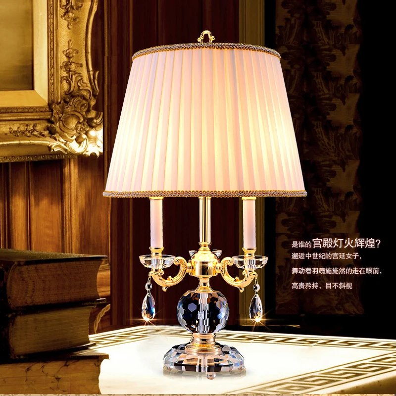 study room Modern Crystal Table Lamps For Living Room