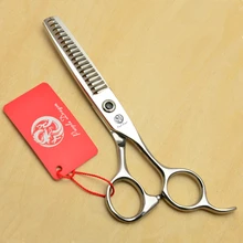 6 ''фиолетовый дракон JP 440C профессиональные человеческие волосы филировочные ножницы для стрижки 18 зубов 35% истончение скорость Z2004