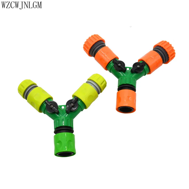 

Garden Irrigation 2 Way Tap Connector Adapter Garden Hose Connection 1/2" 3/4" Dispenser 1pcs