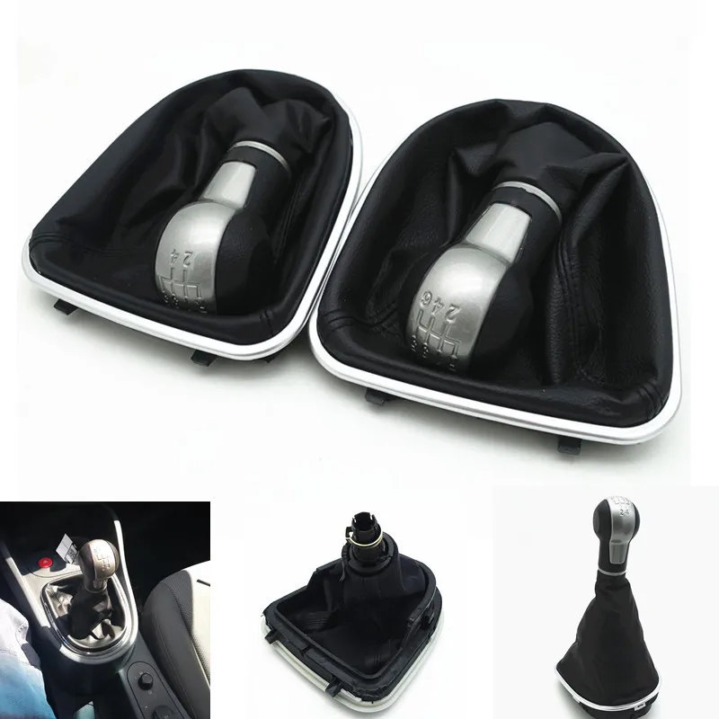 

For Seat Altea Leon II Toledo III 2004-2012 Manual Car Gear Shift knob Stick Lever Pen Leather Gaiter Boot Cover Case Collar