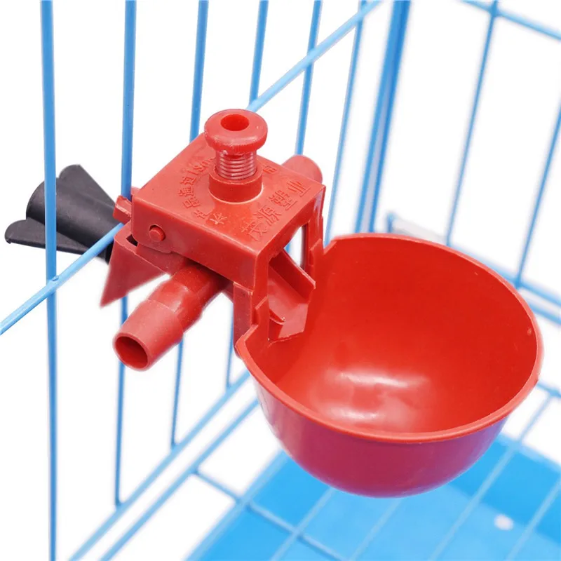 

1/2/3/4/5 pcs Automatic Quail Drinker Chicken Waterer Bowl With Red Nipple Farm poultry drinking water Farm poultry feeding