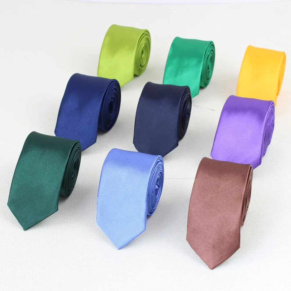 Men Fashion Neckties Formal Tie Solid Pure Classical Color Plain ...