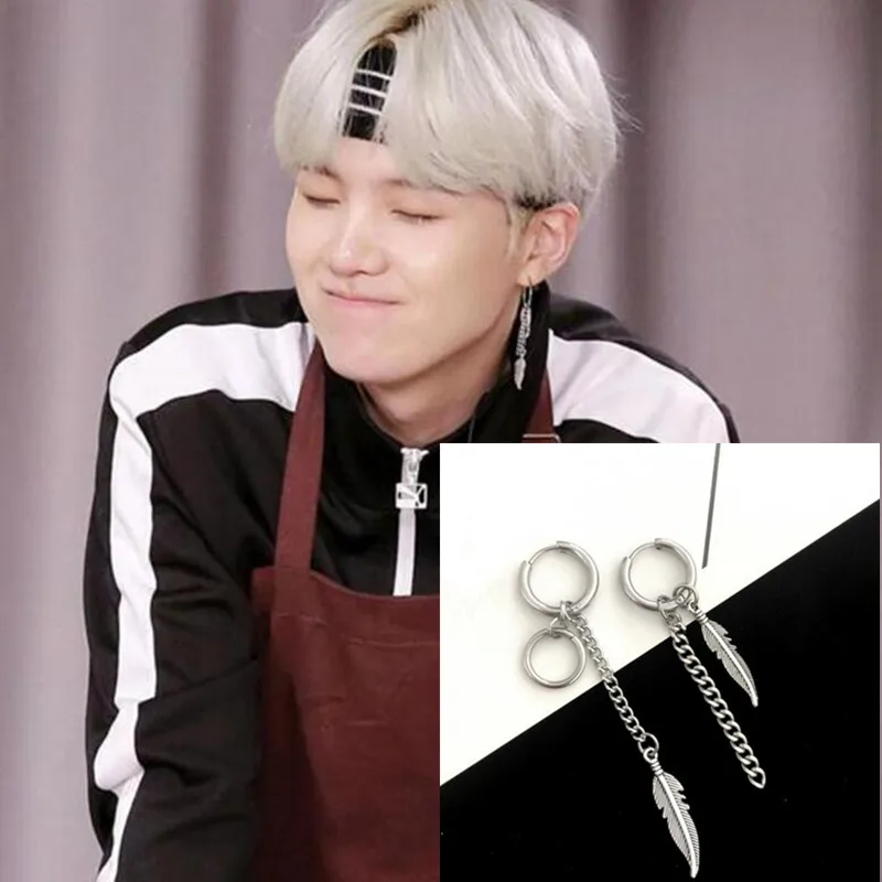 1 пара KPOP Bangtan Boys Album JIMIN Wing корейские сережки-шпильки ювелирные изделия Аксессуары для Мужская и женская серьга