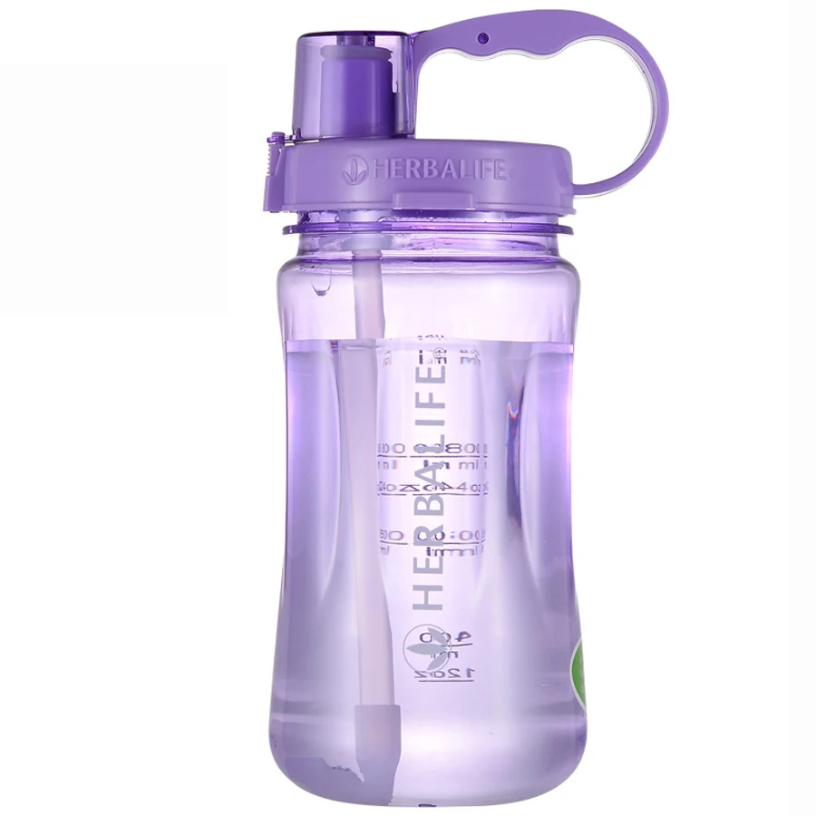 1Л 2л негабаритная бутылка для воды 1000 мл/2000 мл модный портативный Herbalife питание изготовленный на заказ шейкер Спортивная бутылка - Цвет: 1000ml purple