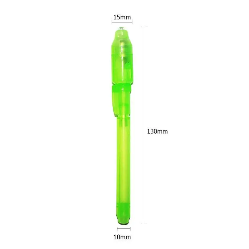 2 in 1 Luminous Light Invisible Ink Pen UV Check Money Kids Drawing Secret Learning Educational Magic Pens Big Head dropshipping