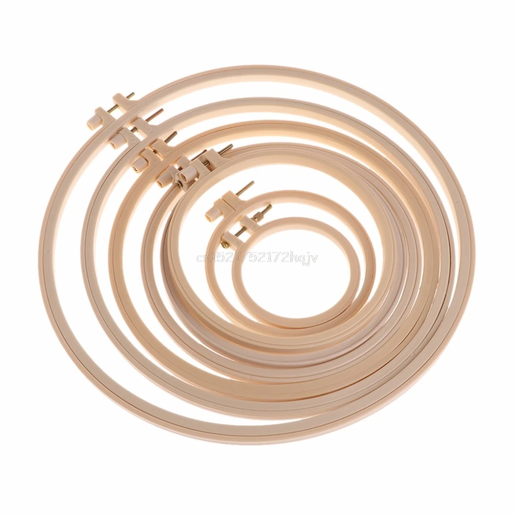 

Adjustable Plastic Cross Stitch Machine Circle Round Embroidery Frame Hoop Ring Hand DIY Household Craft Sewing Mr29 19 Dropship