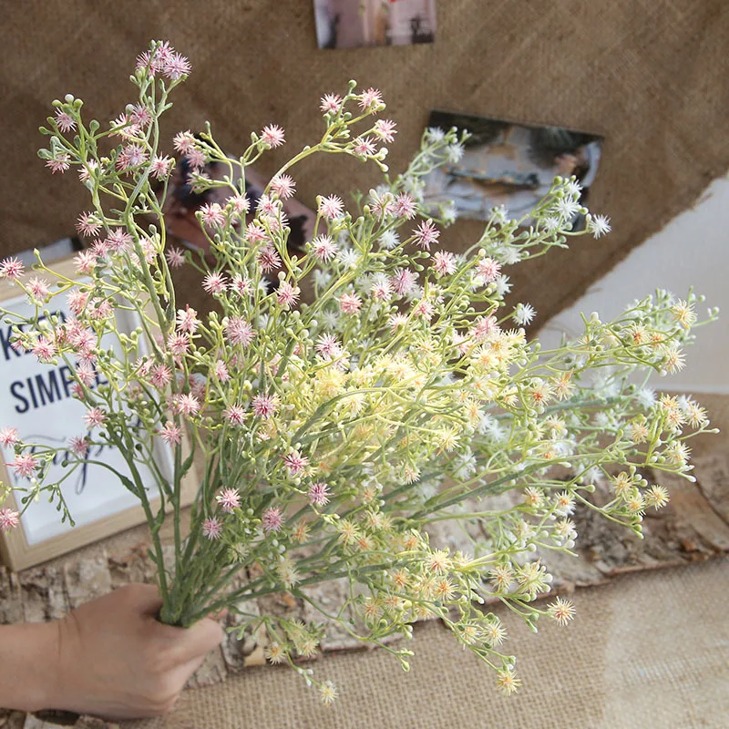 

46cm 5 fork dandelion Gypsophila artificial flower fake flower wedding party Christmas home decoration DIY
