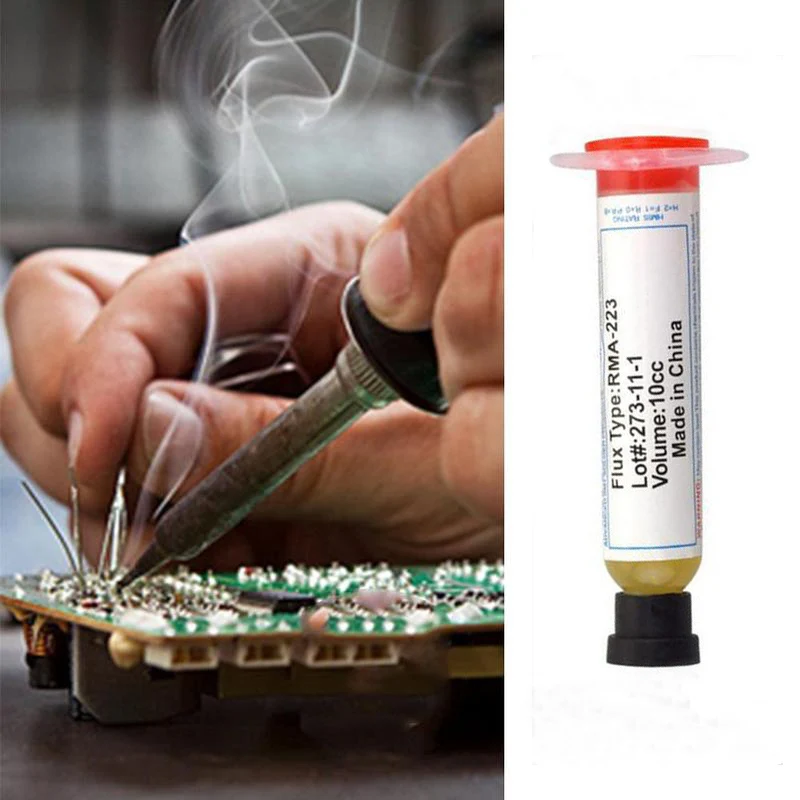 

1pc Hot Sale DIY Solder Soldering Paste 10cc Flux Grease RMA223 RMA-223 for Chips Computer Phone LED BGA SMD PGA PCB Repair Tool