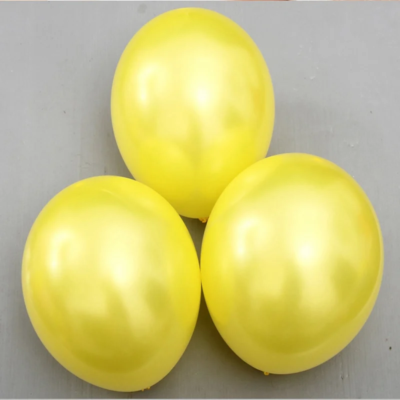 Зеленые воздушные шары, 10 шт./лот, 12 дюймов, 3,2 г, жемчужные латексные воздушные шары, надувные воздушные шары с днем рождения, свадебные украшения, воздушные шары - Цвет: Yellow