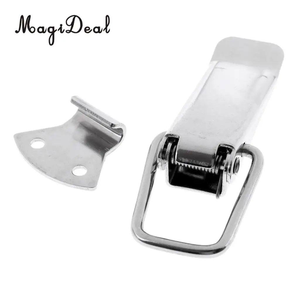 MagiDeal Heavy Duty 316 Stainless Steel Boat Locker Anti-Rattle Latch Door Fastener Clamp for Marine Yacht Application Silver