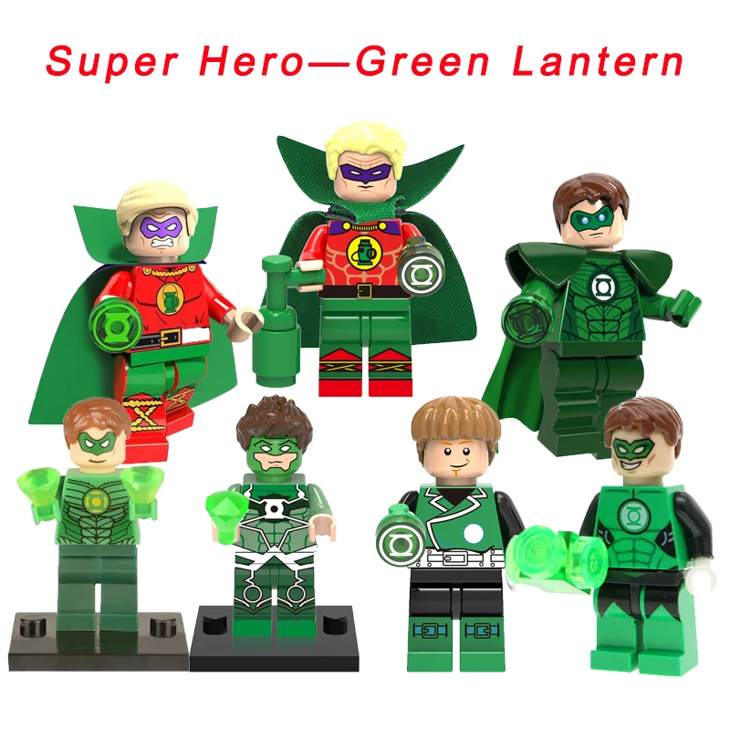 Green Lantern Hal Jordan Super Heroes 76025 Batman Movie New 52 Model Mini Doll Building Block Toy For Children