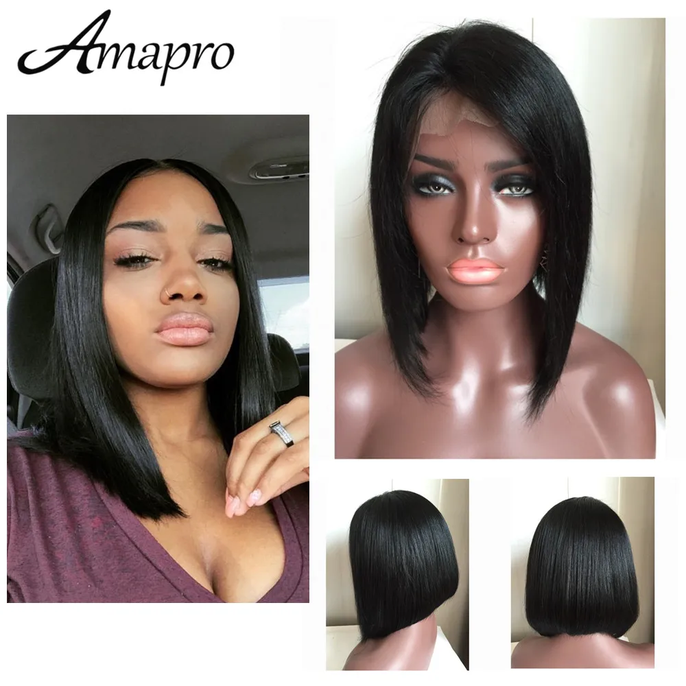 Amapro Porducts Cabello 7a Brasileno De La Virgen Del Pelo Corto Bob Peluca De Pelo Estilos De Pelo Fino Pelucas Para Las Mujeres Negras Corto Largo Bob Cut Bob Style Wigs Bob Wigbobs Cut