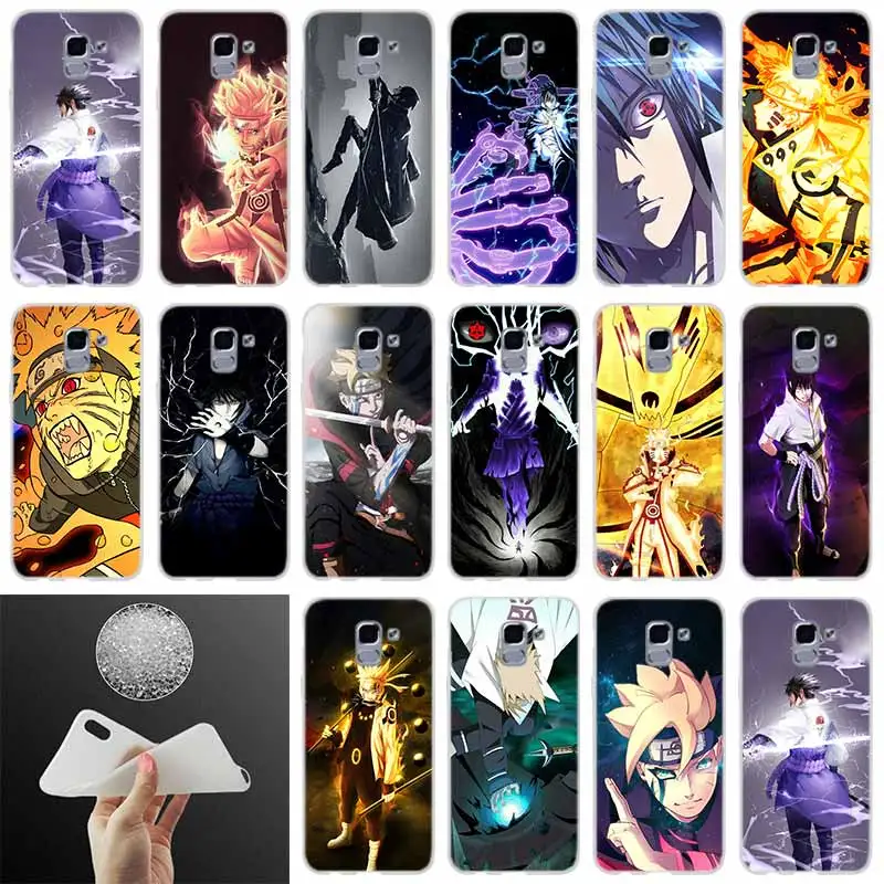 

Phone case Cover Anime Naruto vs Sasuke design FOR Coque Samsung Galaxy J6 J4 J8 J7 2018 Plus J3 J5 J7 Prime Pro 2017 2016 Casse