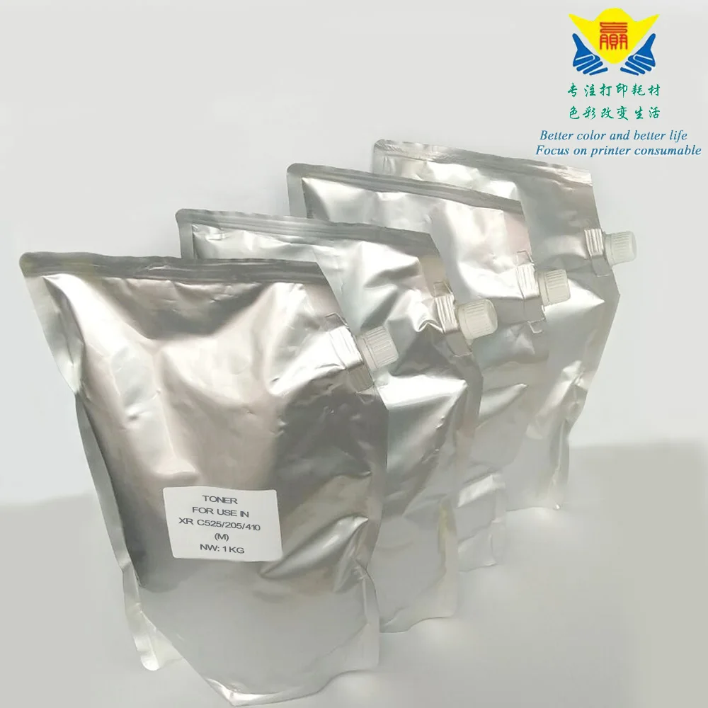 

JIANYINGCHEN compatible color refill toner powder for Xerox C525/205/410 (4bags/lot) 1kg per bag