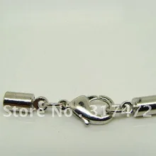 100 шт./лот 4 мм кожаный шнур ювелирная застежка