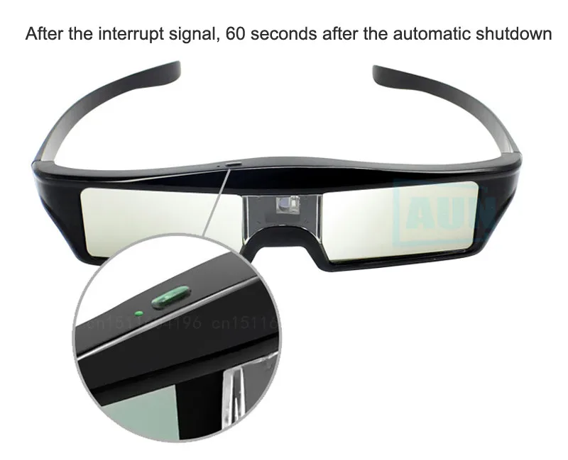 Аун lcd активные 3D очки-жалюзи очки использовать для всех DLP проектора, встроенный 3,7 в литиевая батарея. Сигнал DLP LINK DL01