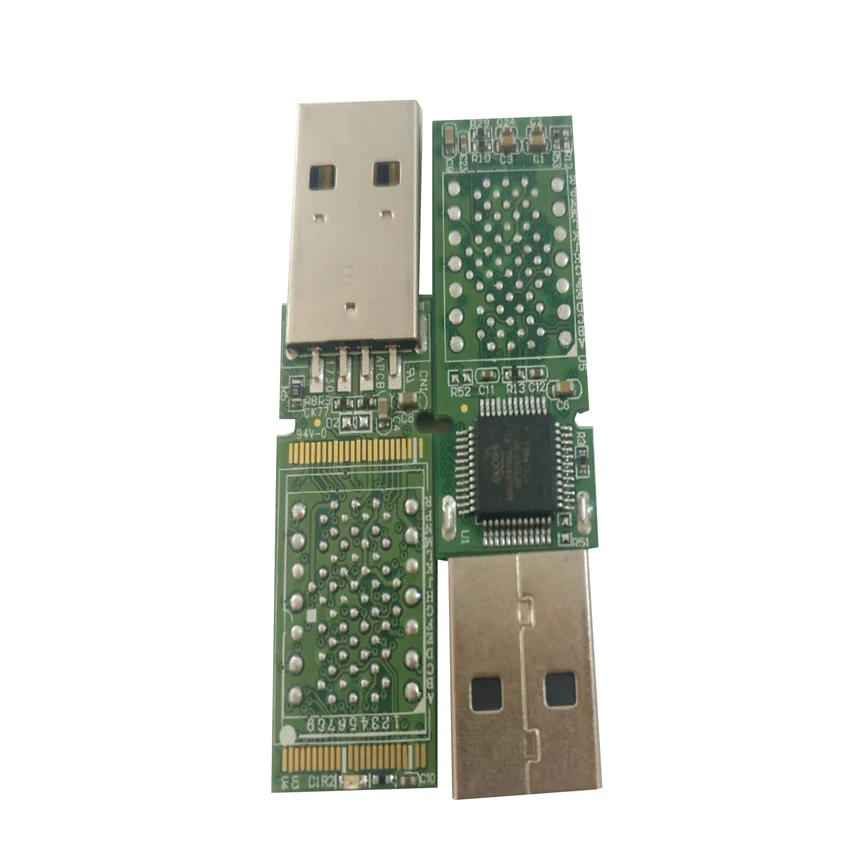 LGA70 AU6989SN USB2.0 U диск доска для печатной платы с LGA70 TSOP48 двойной коврик Hynix E3 nand flash DIY для nand flash recycle только