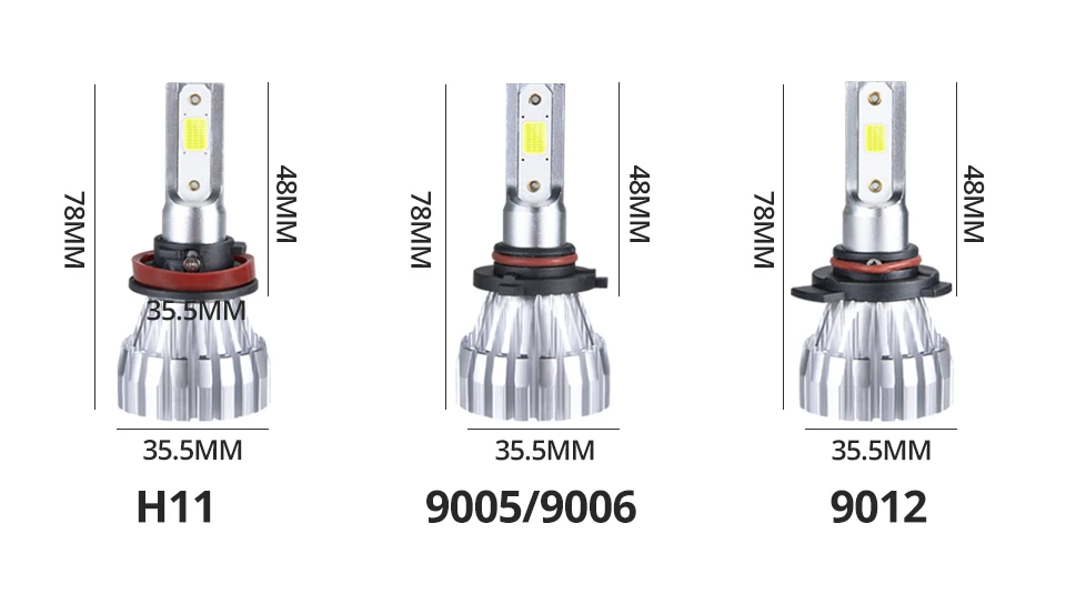 MeeToo H1 LED Fanless 9005 9006 Car Fog Lamp 12V 6500K COB Chip H3 Led Light Bulbs For Cars 5000Lm 50W H11 H9 H8 Luces Led Coche (14)