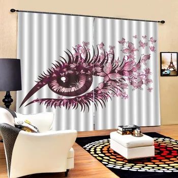 

Blackout curtain Luxury Blackout 3D Window Curtains For Living Room Bedroom eye curtains