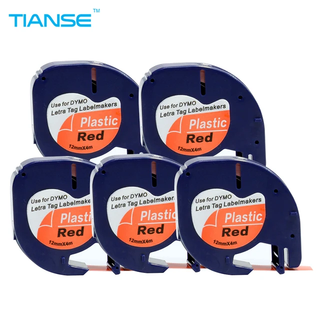 Best Offers TIANSE 5 Pieces/lot 91203 Compatible DYMO Letratag plastic tape 12mm black on Red Laminated Tape 91203 for dymo LT printer Best Offers TIANSE 5 Pieces/lot 91203 Compatible DYMO Letratag plastic tape 12mm black on Red Laminated Tape 91203 for dymo LT printer