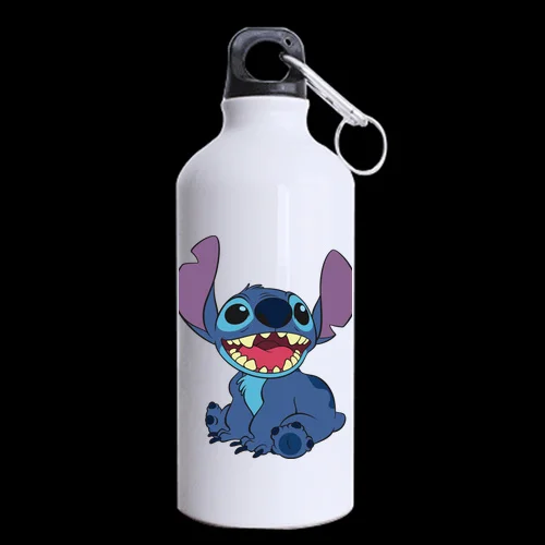 Stitch Cartoon style Printed Sports 13 5oz Aluminum Alloy Portable Water Bottle outdoor Camping Hiking Bottles