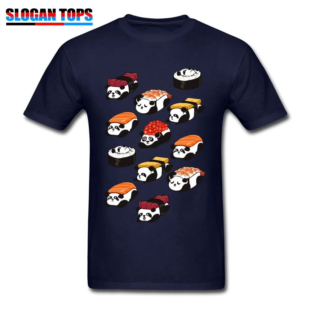 Men Designer Europe T Shirt Crewneck Labor Day Cotton Fabric T-shirts Summer Short Sleeve Sushi Panda Tops Shirts Sushi Panda navy