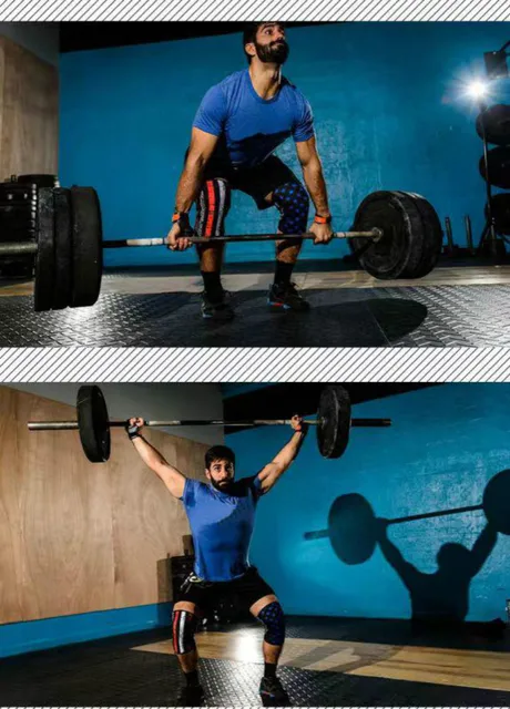 Knee Sleeves for Weightlifting (1 Pair) Premium Support & Compression - Powerlifting & Crossfit - 7mm Neoprene Sleeve 2