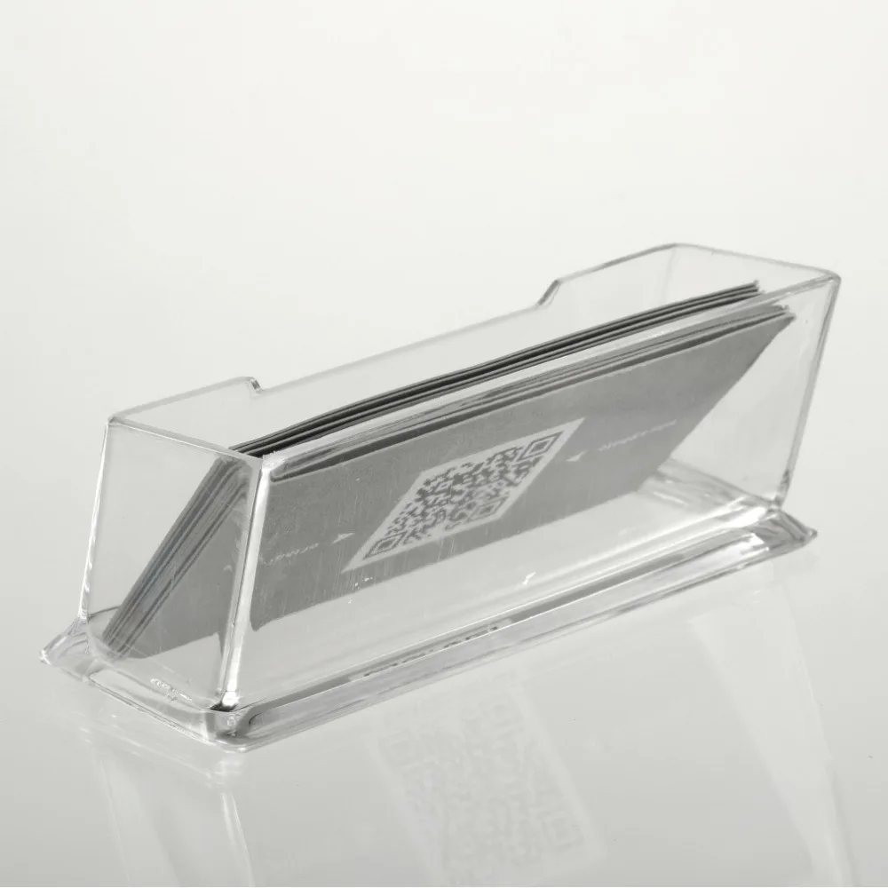 

Plastic Postcard Display Holder Stand Acrylic Plastic New Clear Desktop Business Card Packaging Desk Shelf Box Storage New 2018