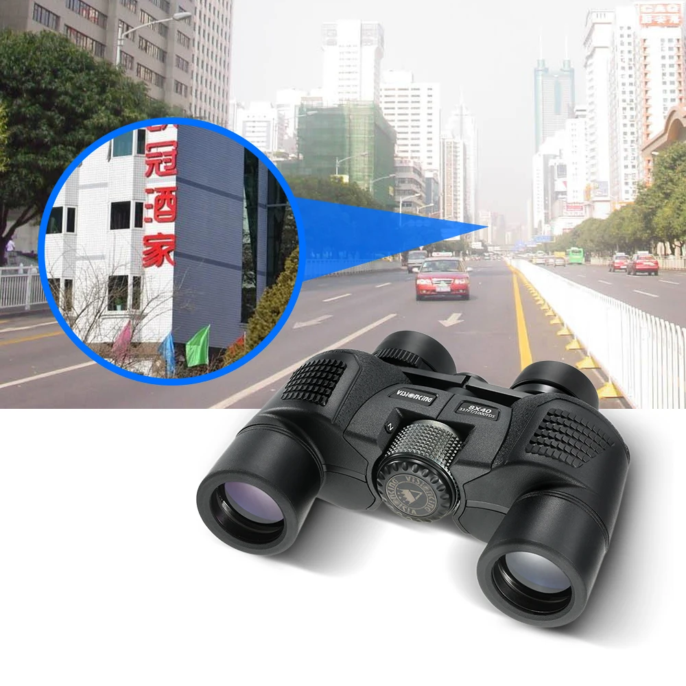 Visionking 8x40 Профессиональный бинокль Porro водонепроницаемый Bak4 широкоугольный