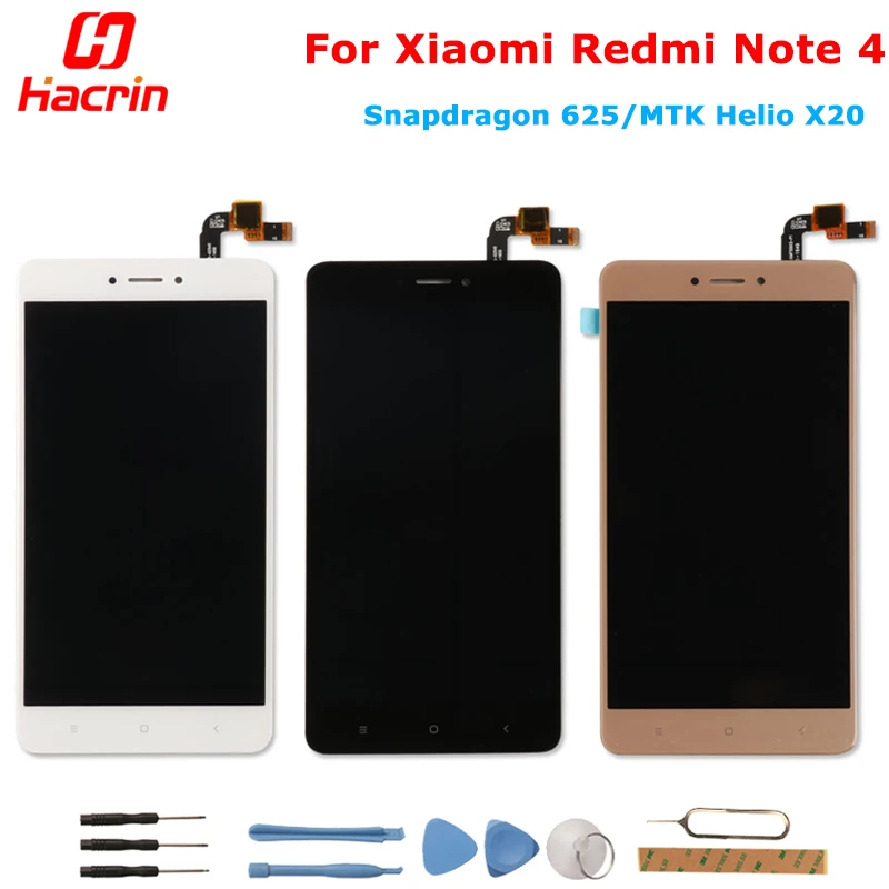 

For Xiaomi Redmi Note 4 LCD Display Touch Screen Digitizer Assembly Replacement For Redmi Note 4 Pro Prime Global Version