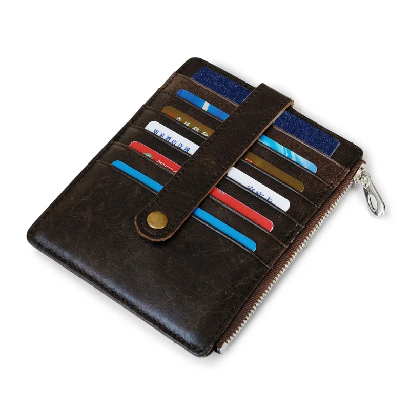 Top Leather Passport Holder Men Multi card Bit Travel Bag Wallet for
