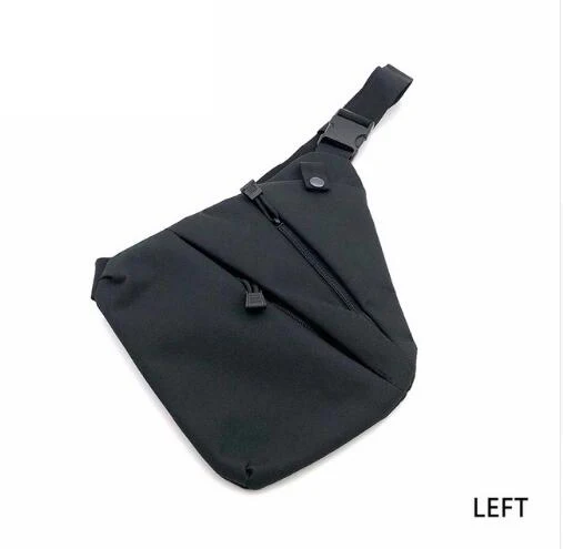 Black left shoulder Многофункциональная Скрытая тактическая сумка для хранения оружия, кобура, левая и правая сумка на плечо, противоугонная сумка, нагрудная Сумка для охоты - Цвет: Black left shoulder