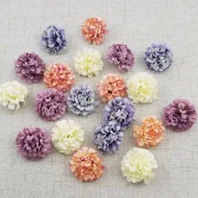 30 шт./лот, искусственный цветок, шелк, Гортензия, цветок, голова для свадьбы, вечеринки, украшение дома, сделай сам, венок, Подарочная коробка, скрапбук, ремесло