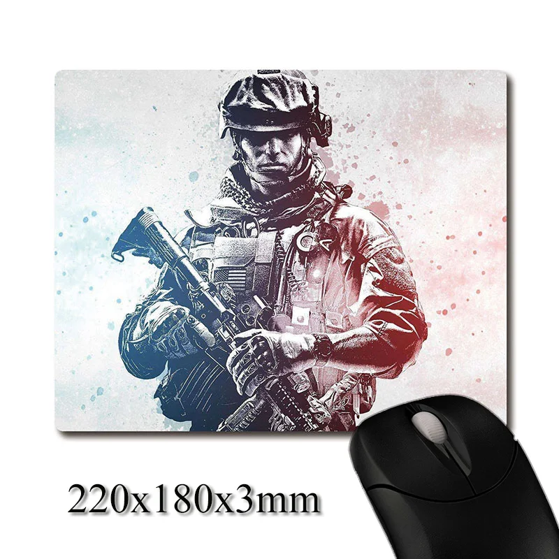 

Marines armed with m4a1 CG printed Heavy weaving anti-slip rubber pad office mouse pad Coaster Party favor gifts 220x180x3mm