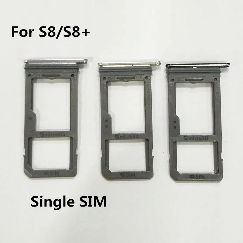 YESUN Single Sim Card Tray Micro SD Holder for Samsung Galaxy S8 G950 Blue S8 Plus G955 Slot Socket 