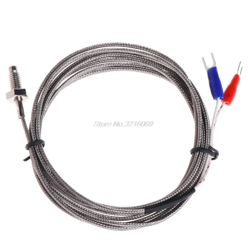 

Thread M6 Screw Probe Temperature Sensor Thermocouple K Type Cable 2M 0-600degree Whosale&Dropship