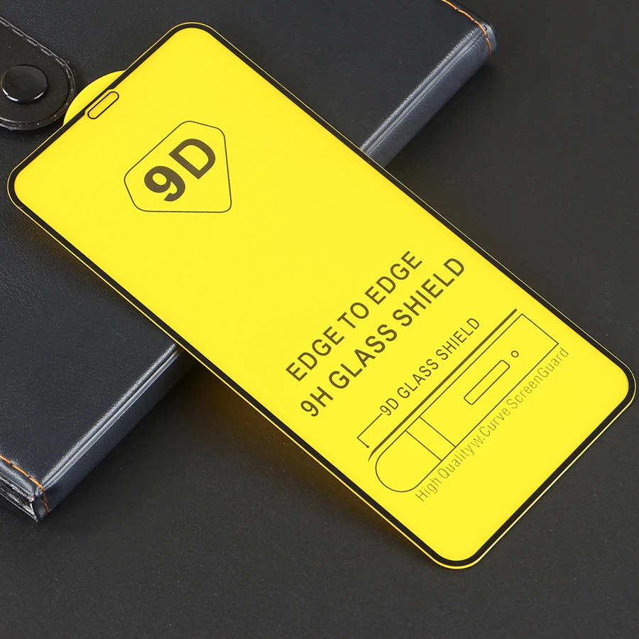 9D Full Glue Curved Tempered Glass For iPhone XS Max Full Screen Protector Glass For iPhone X XR Protective Film