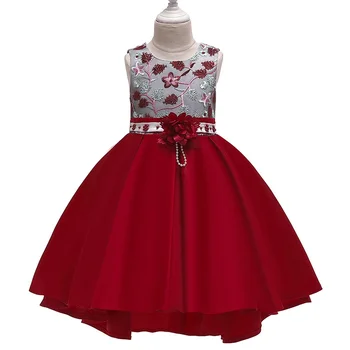 

Baby Girls Embroidery Asymmet Dress 2019 Kids Dresses For Girls Princess Dress Infantil Party Dress Girl Wedding Clothes