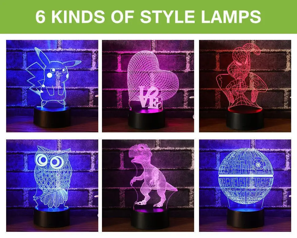 Multiple Star Wars Death Star LED 3D night lights Creative Ambient Light Desk lamp Home Lighting Bulbing Color change Luminaria