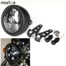 Marloo 5.75 “Daymaker Projetor Do Farol com Lâmpada Shell Bracket Para Honda Suzuki Kawasaki Vulcan Café racers Motocicleta