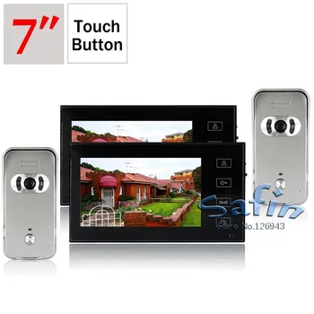 

2 monitor 2 camera 7inch video doorphone intercom Dp-766 X 2